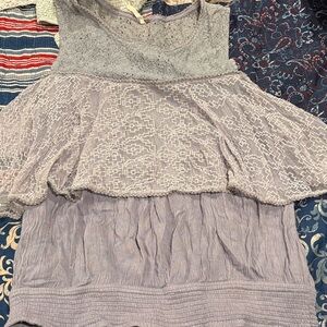 Free People Lavender Lace Blouse